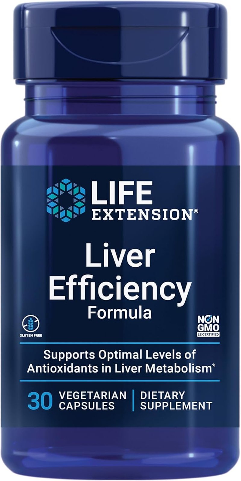 Liver Efficiency Formula - Supports Healthy Liver Function & Antioxidant Levels | Gluten-Free, Non-GMO, 30 Capsules