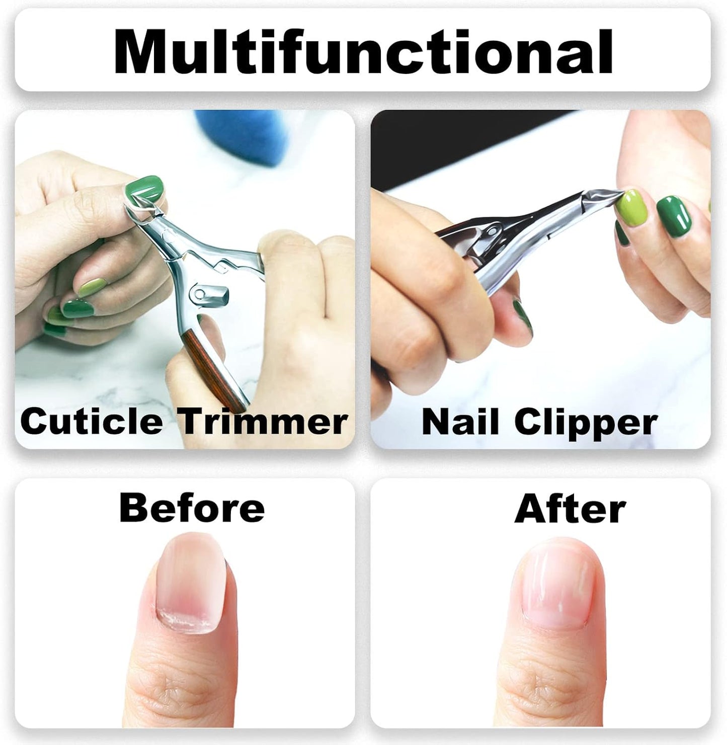 Professional Cuticle Nippers - Luxurious Wooden Handle Cuticle Trimmer | Stainless Steel for Manicure & Pedicure
