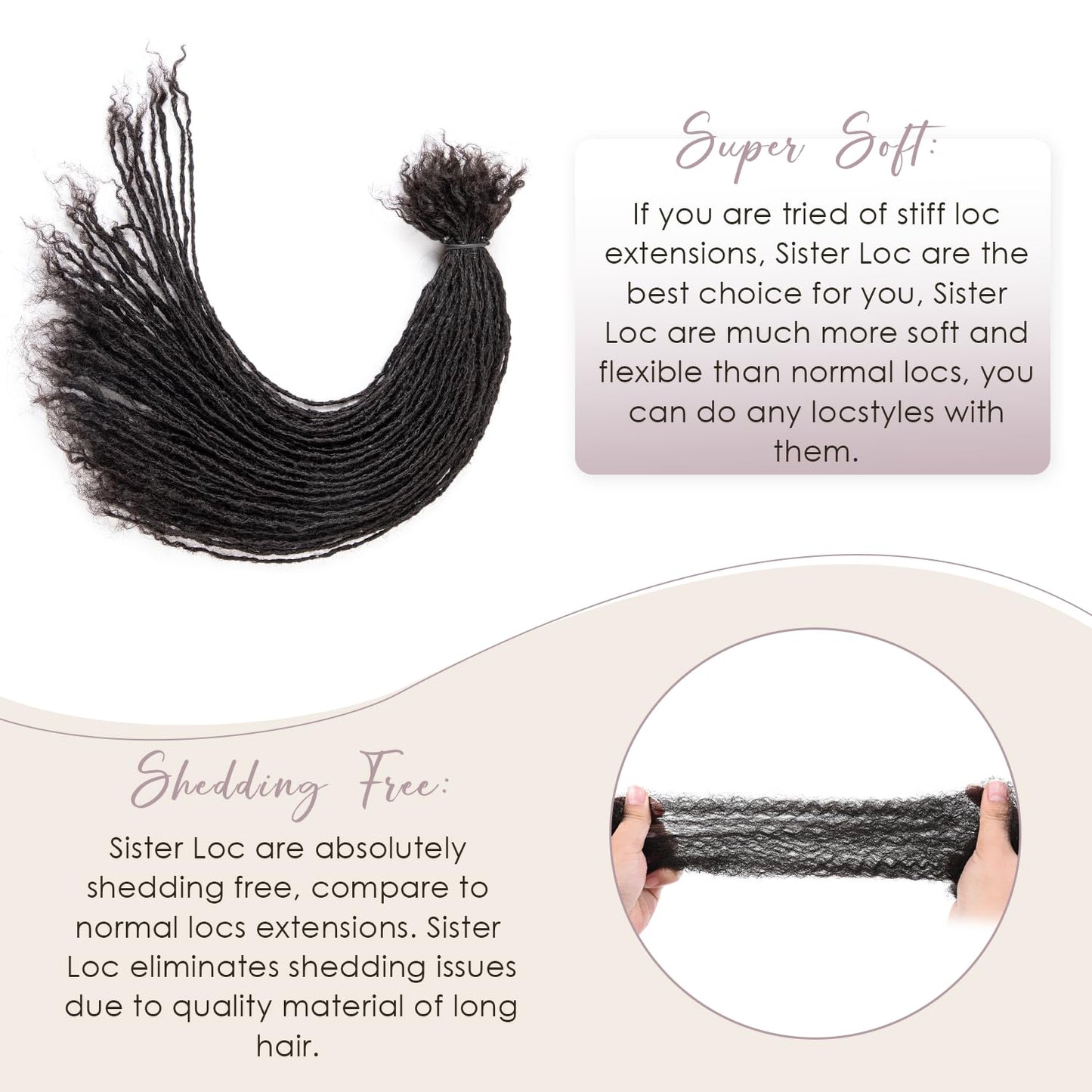 Originea 8-18 Inch 0.1 and 0.2 0.4 Thickness Curly Tips Interlocked sister Locs 100% Real Human Hair Micro loc Extensions Permanent Dreadlock Extensions (1B# 0.1cm Curly, 16 Inch 30 Strands)