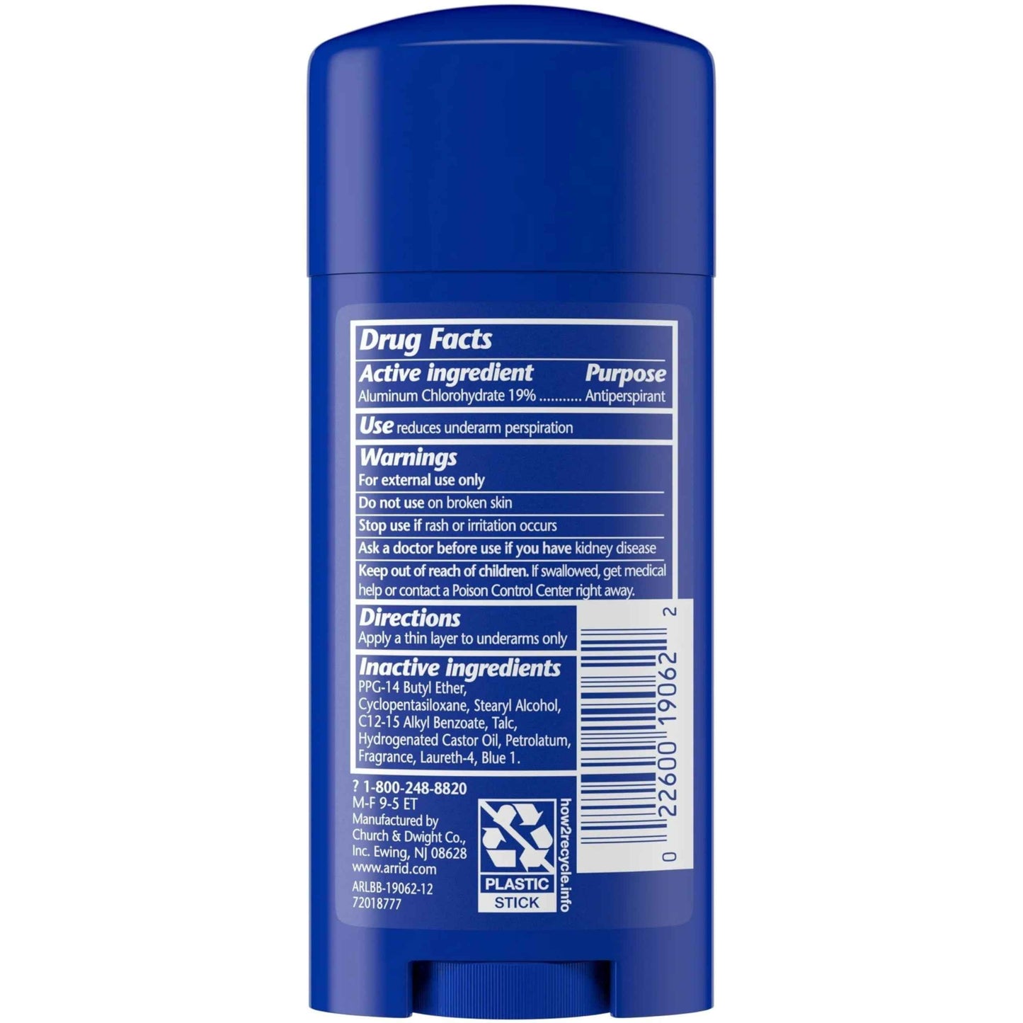 Arrid XX Regular Scent Extra Extra Dry Solid Anti-Perspirant Deodorant 2.6 oz (Pack of 6)