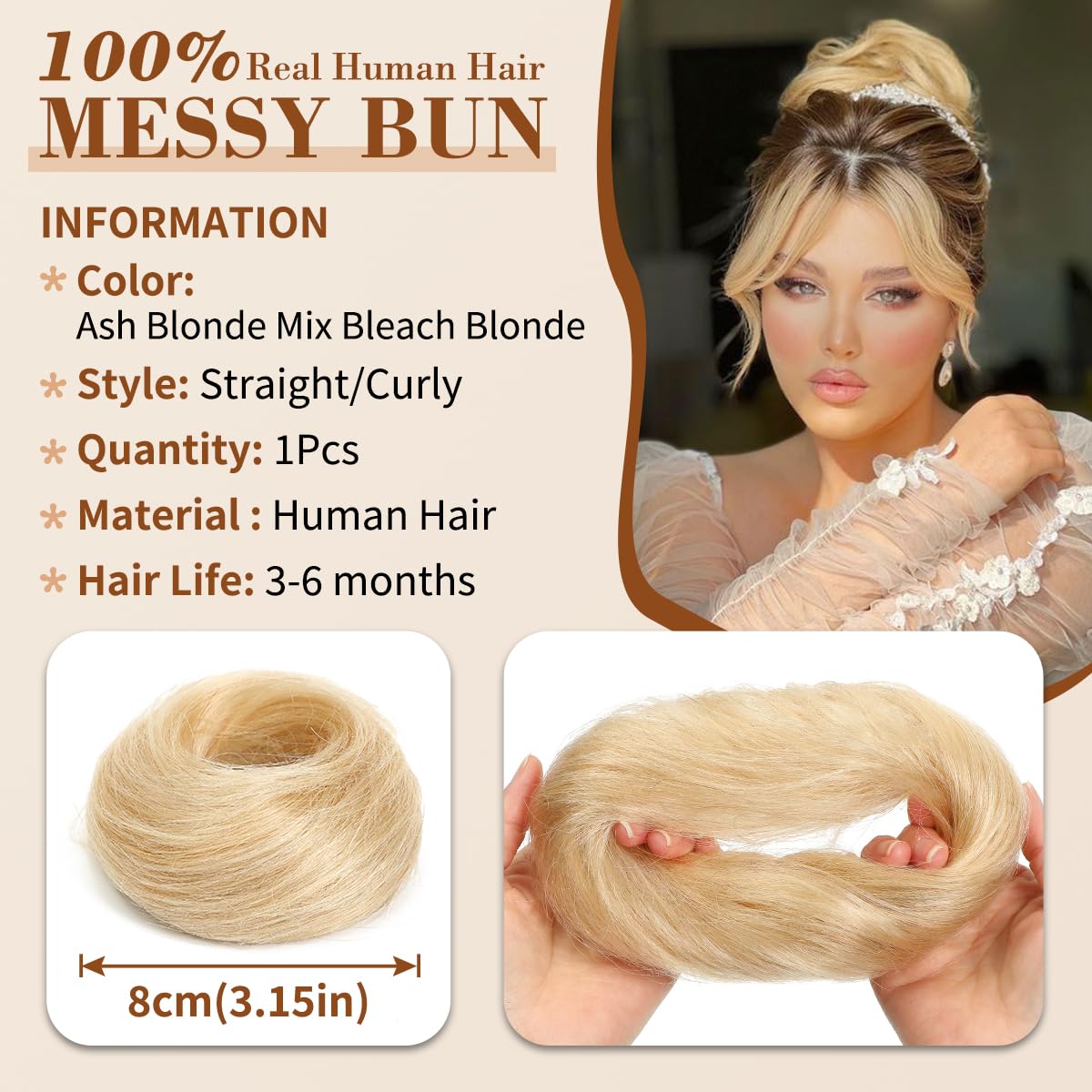 Tozoie Real Human Hair Adjustable Size Removable Secure Straight Secret Hairpiece for Women (Jet Black)