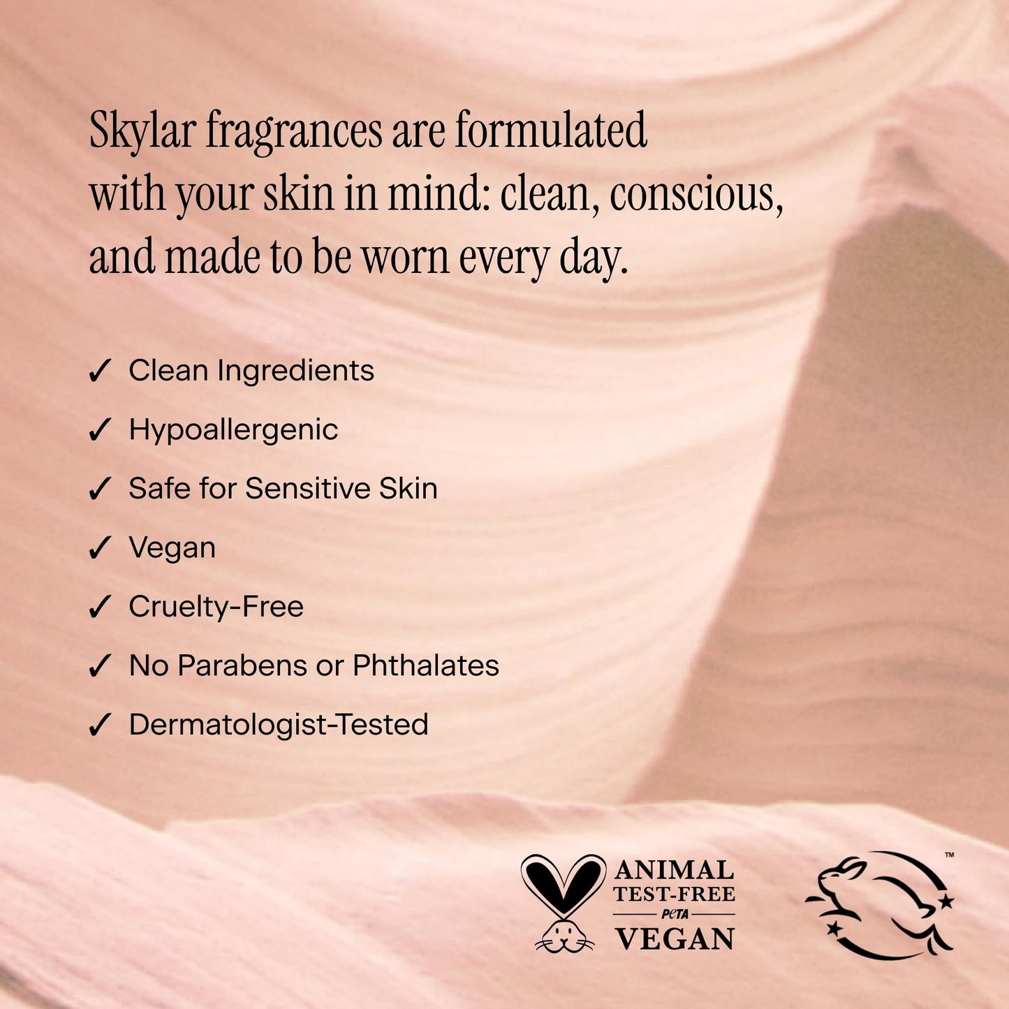 Skylar Pink Canyon Travel Spray for Women - Mini Woody Citrus Perfume, Grapefruit, Pink Salt & Cedar Notes - Hypoallergenic, Vegan, Clean Fragrance for Sensitive Skin - 10mL / 0.33 Fl oz