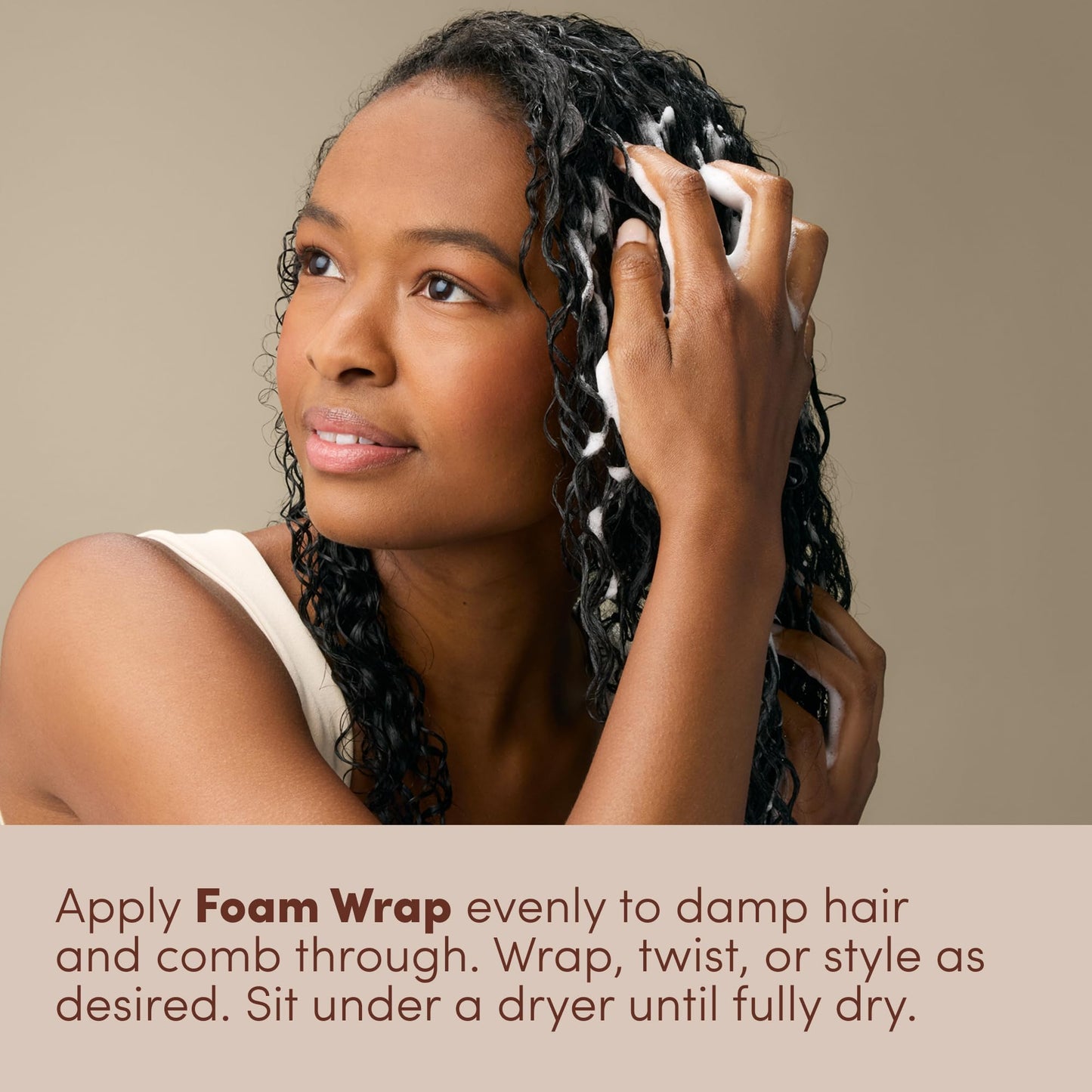 Mizani Foam Wrap Curly Hair Styling Foam - Anti Frizz Moisturizing Hair Mousse with Shea Butter, Smooth and Shine, Non-Greasy, Silicone-Free, Free from Drying Alcohols