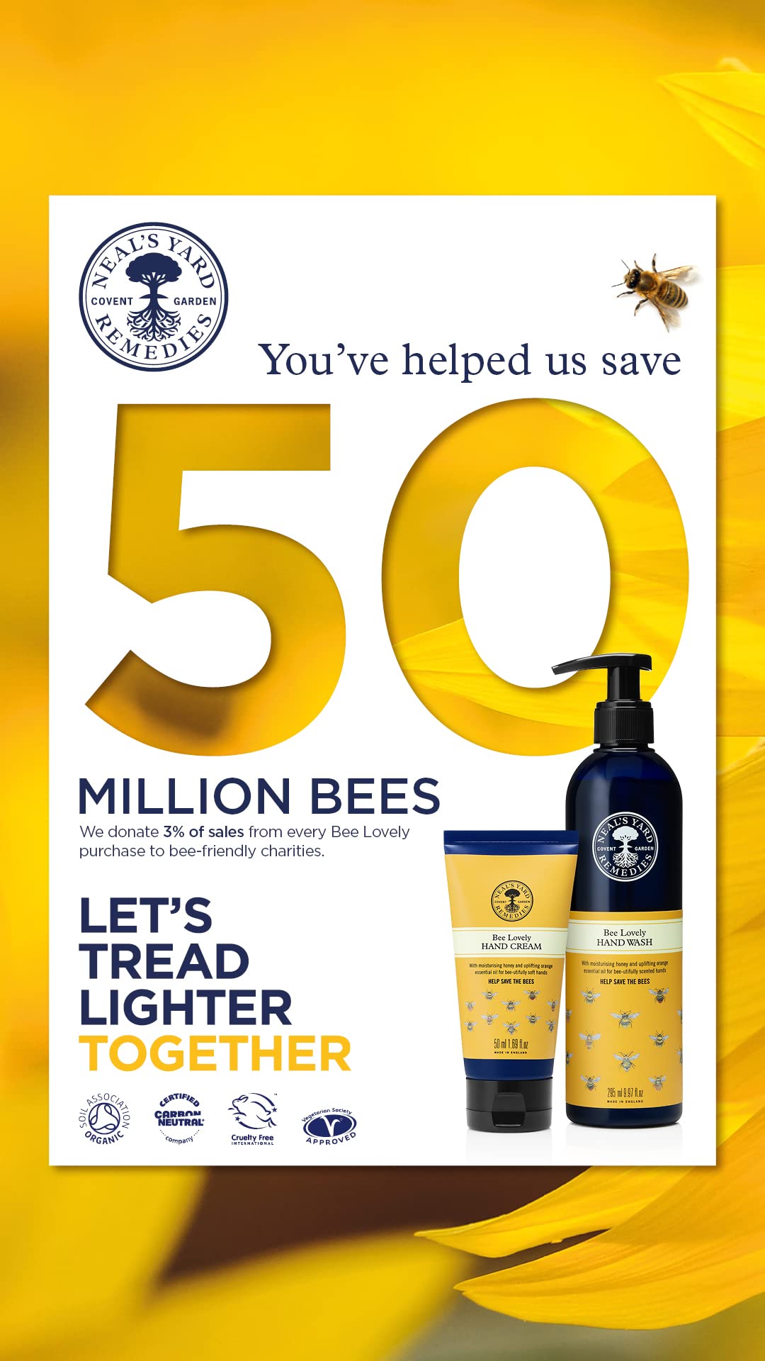 Neal's Yard Remedies Bee Lovely Organic & Gentle Bath & Shower Gel 295ml