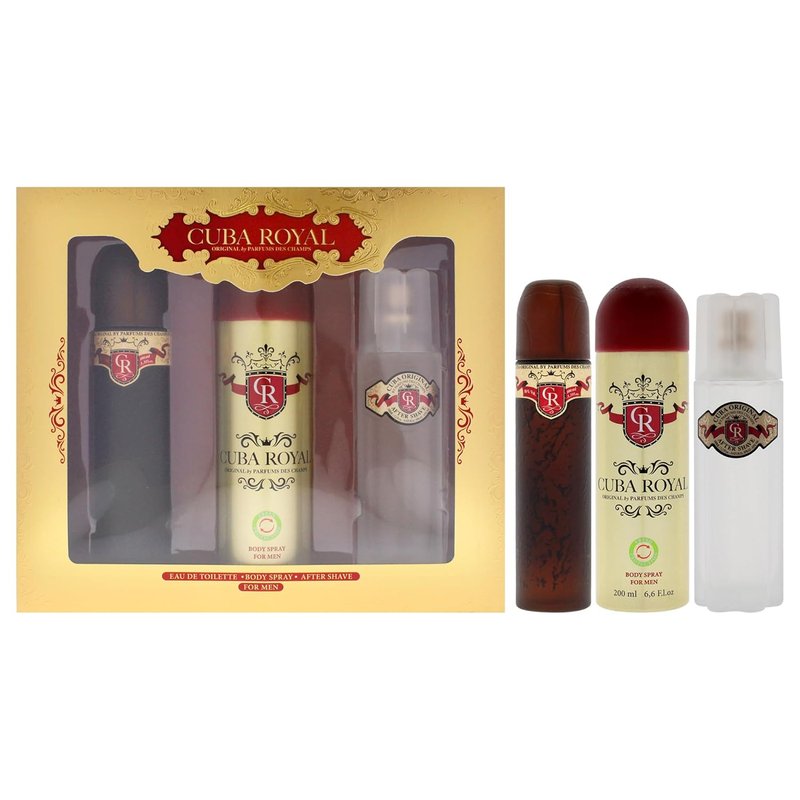Cuba Royal Men's 3-Piece Gift Set | Fragrance, Aftershave & Shower Gel