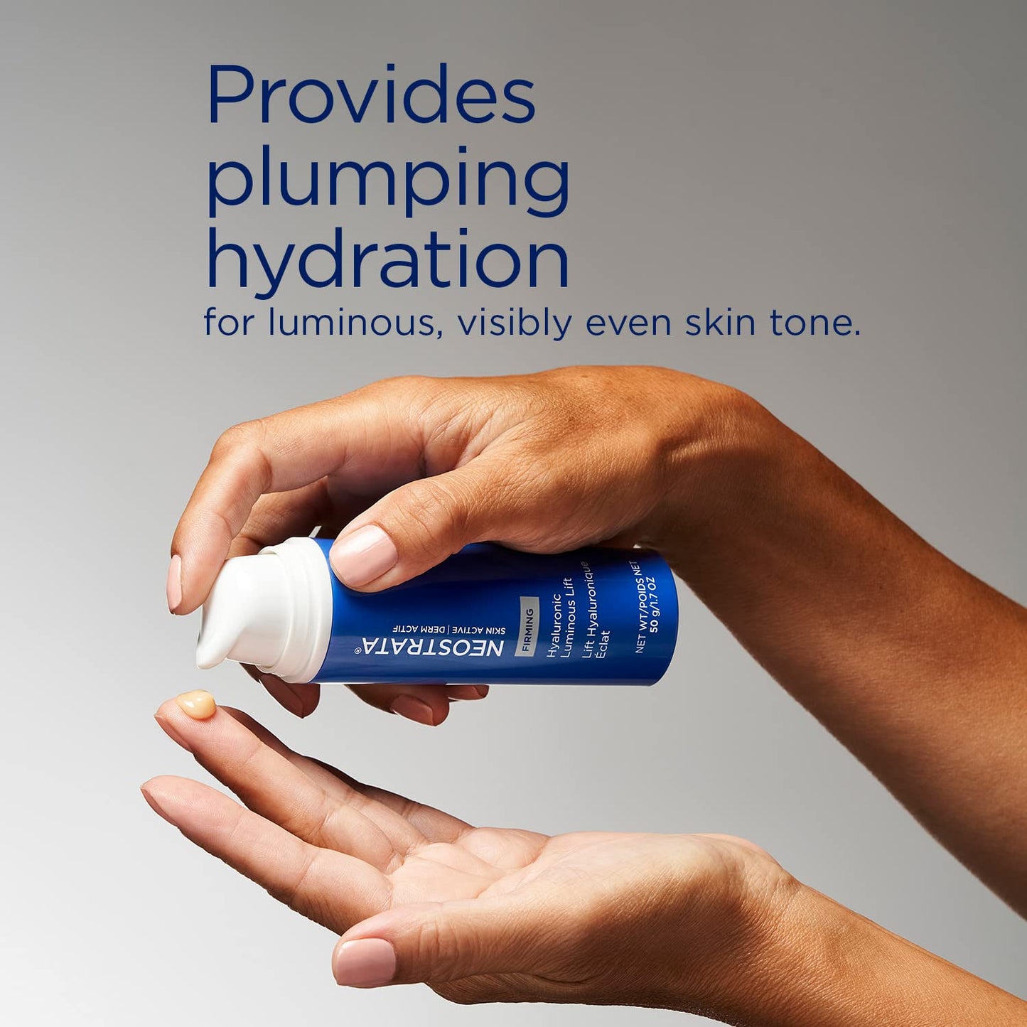 Hyaluronic Luminous Lift Gel Cream Moisturizer - Fragrance-Free, Non-Comedogenic, 50g