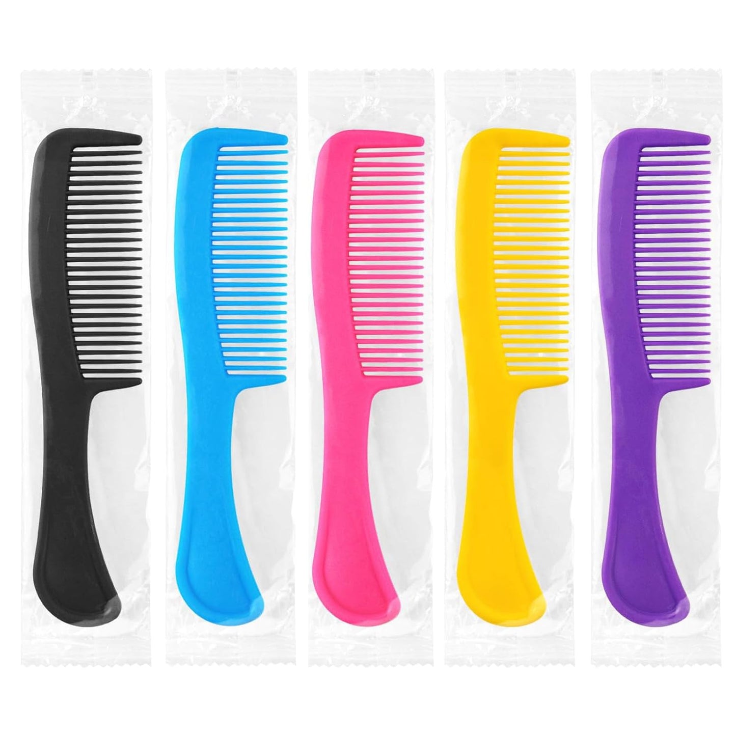 Gisdo 50 Pcs Hair Brush and Comb Set in Bulk for Homeless Individually Wrapped, Bulk Comb Brush Hairbrush for Women Kids Hotel Homeless Charity (Bright Color)