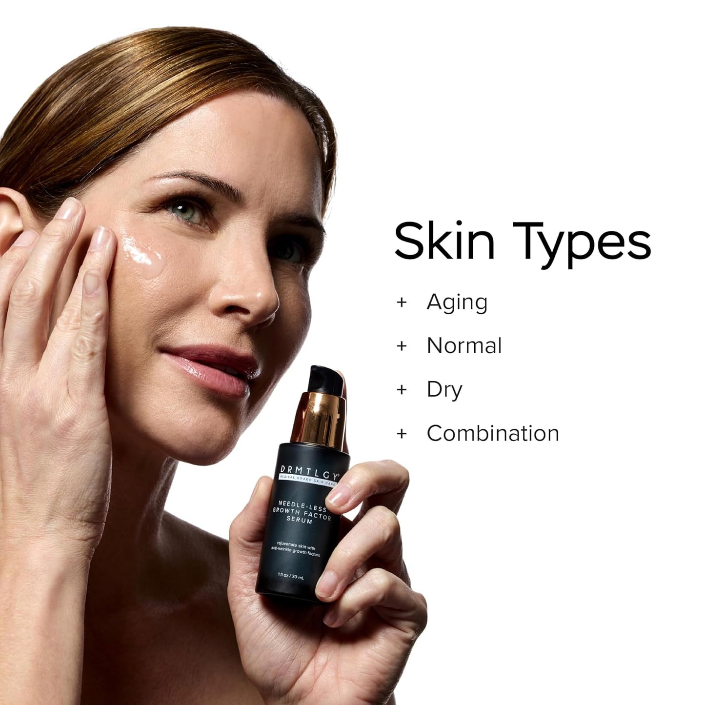 Needle-Less Growth Factor Serum – Multi-Peptide & Hyaluronic Acid for Firming, Lifting & Wrinkle Care | 1 oz