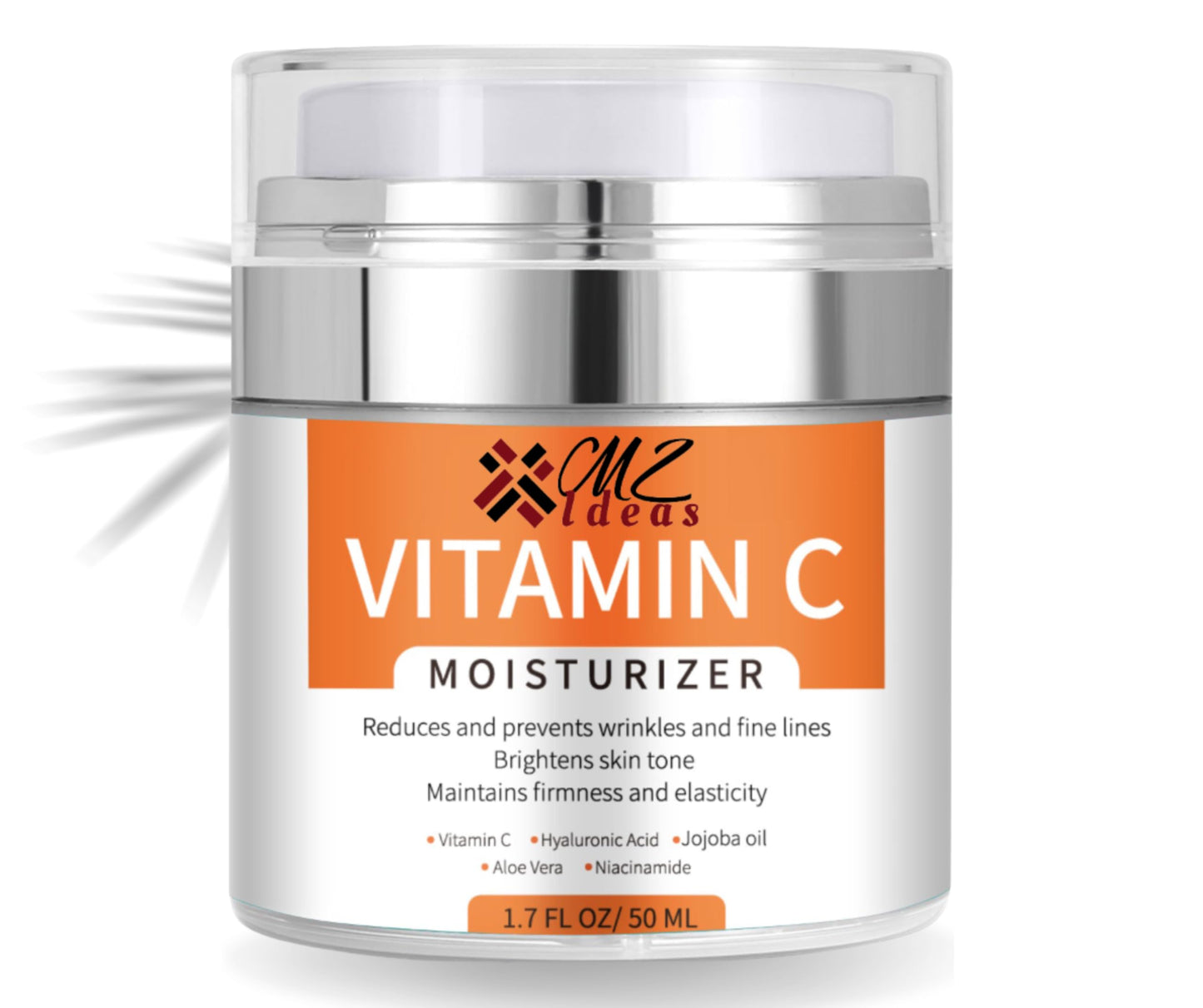 MZ Ideas Vitamin C Moisturizer face Cream - Neck and Decollete, Brighten skin - Reduces Wrinkles and fine lines, deep hydration and firming - Made in USA, 1.7 fl oz