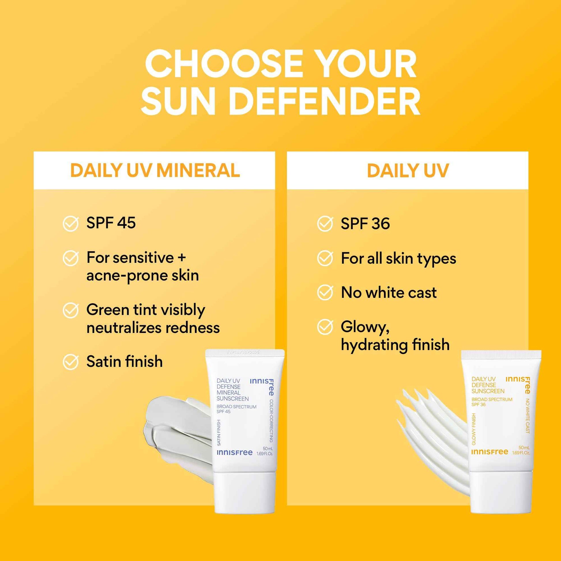 Innisfree Daily UV Defense SPF 36 – Korean Face Sunscreen, Invisible Finish, Broad Spectrum, No White Cast, Lightweight, Hydrating