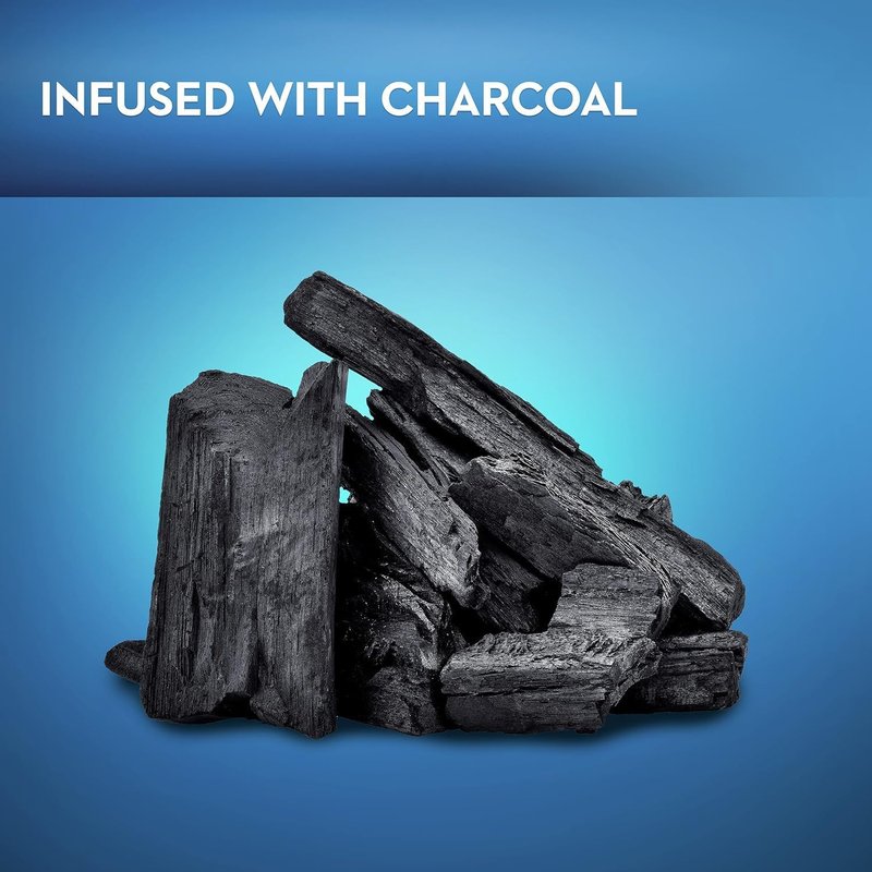 Oral-B Charcoal Infused Mint Dental Floss Picks - 75 Count for Fresh Breath & Effective Cleaning