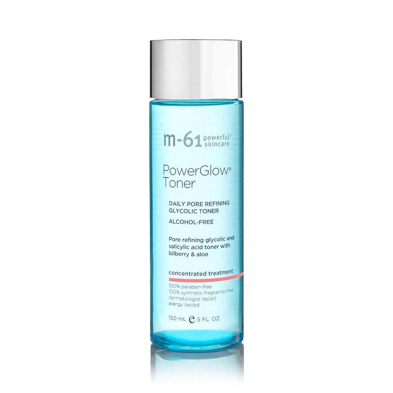PowerGlow Toner - Alcohol-Free Pore Refining Formula with Glycolic & Salicylic Acid | 5.0 Fl Oz