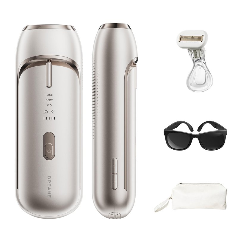 Dreame Nova IPL Hair Removal with Dual-Lamp 27J Output, Sapphire ICE Cooling, 3.9cm² Window, 0.2s Flash, Adaptizone AI Detection, Photon Skincare, Up to 96% Reduction Full-Body for Women and Men