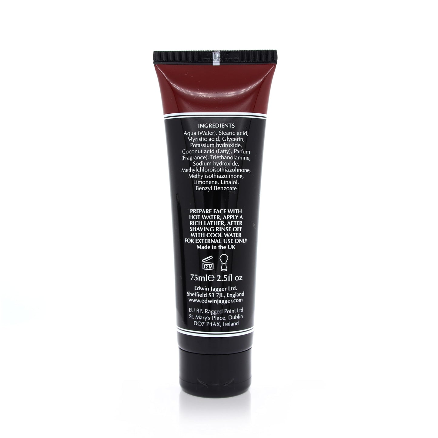 Edwin Jagger 99.9% Natural Premium Shaving Cream, 75ml Tube - Sandalwood, 2.5-Ounce
