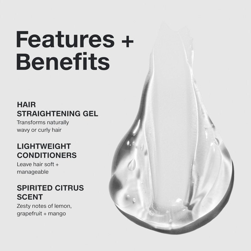 Paul Mitchell Straight Works Hair Gel, Smoothing Styler, Add Shine, For Frizzy Hair, 5.1 fl. oz