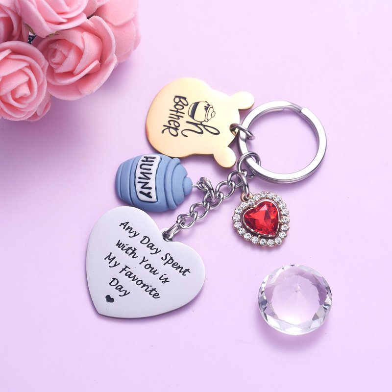 Melix Home Inspirational Gifts Keychain Any Day Spent with You Is My Favorite Day Friendship Gift Keychains