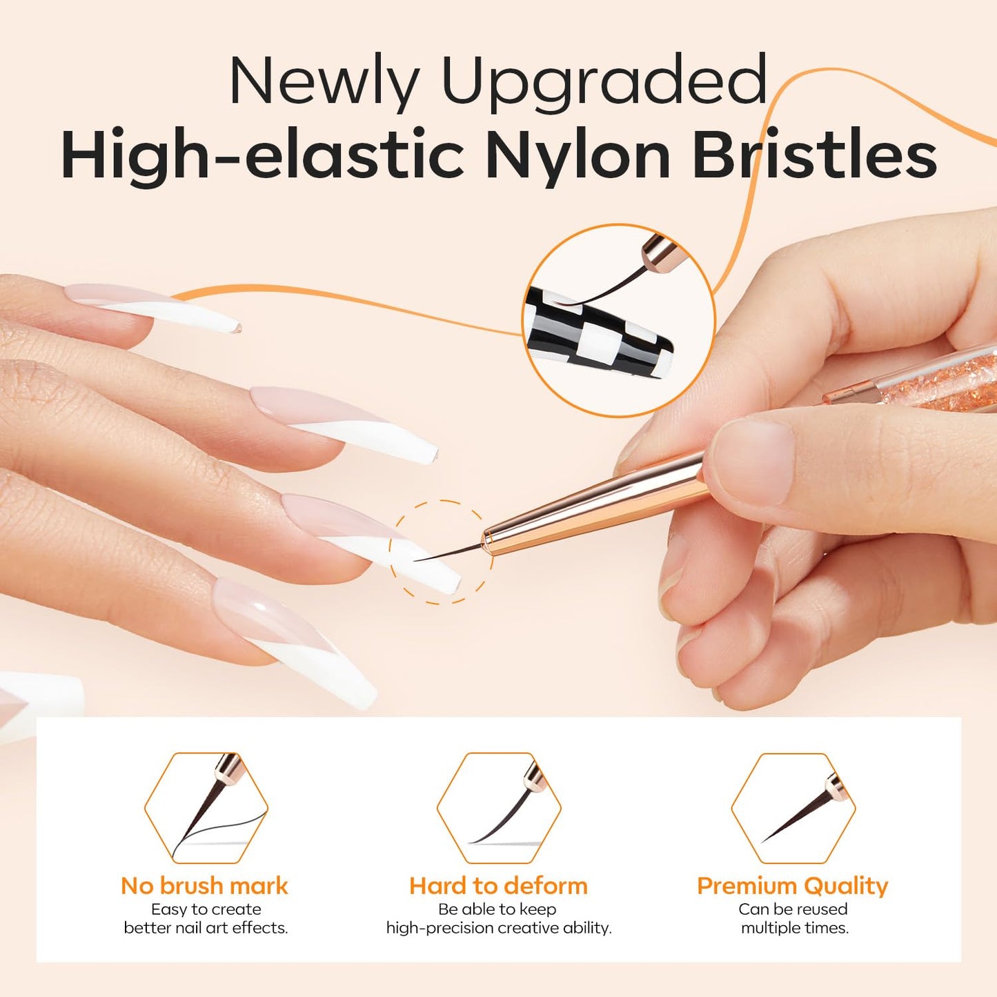 modelones Cat Eye Magnet, 5 in 1 Multifunction Nail Magnets for Cat Eye Gel Nail Polish, Magnetic Sticks Nail Design Glassy Moon French Flower Heart Cats Eye Effect Manicure DIY