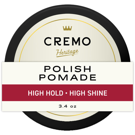 Cremo Hair Styling Shine Pomade for Men - Premium Barber Grade Shine Pomade for Hair Styling, 3.4 Oz