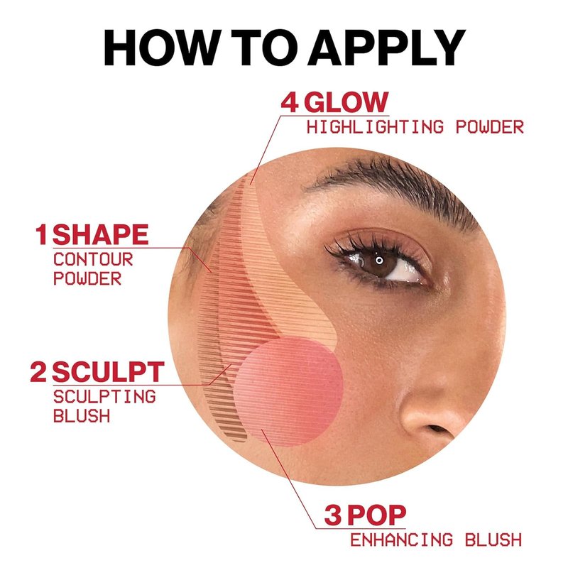 Smashbox Halo Sculpt + Glow Face Palette - Long-Lasting Contour & Highlighter with Vitamin E | 0.55 oz.