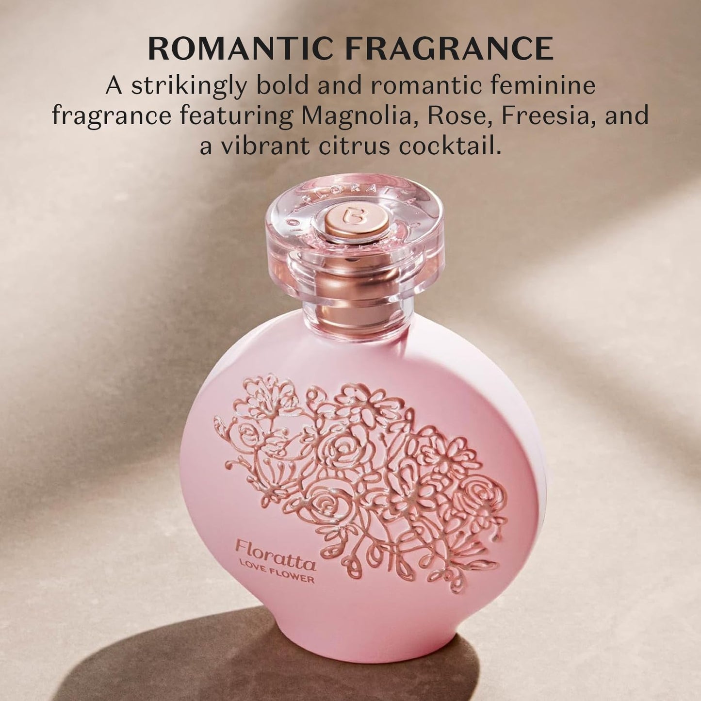 O BOTICARIO Floratta Eau de Toilette Love Flower | Long-Lasting Floral Fragrance Perfume for Women, 2.5 Ounce