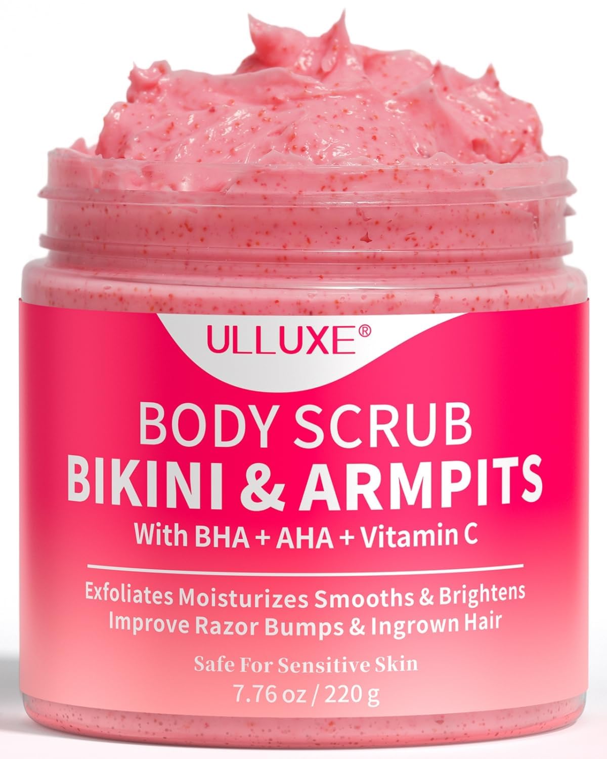 Bikini Area Exfoliator - 10% AHAs, BHA & Vitamin C Scrub for Ingrown Hair & Dark Spots | 7.76 oz