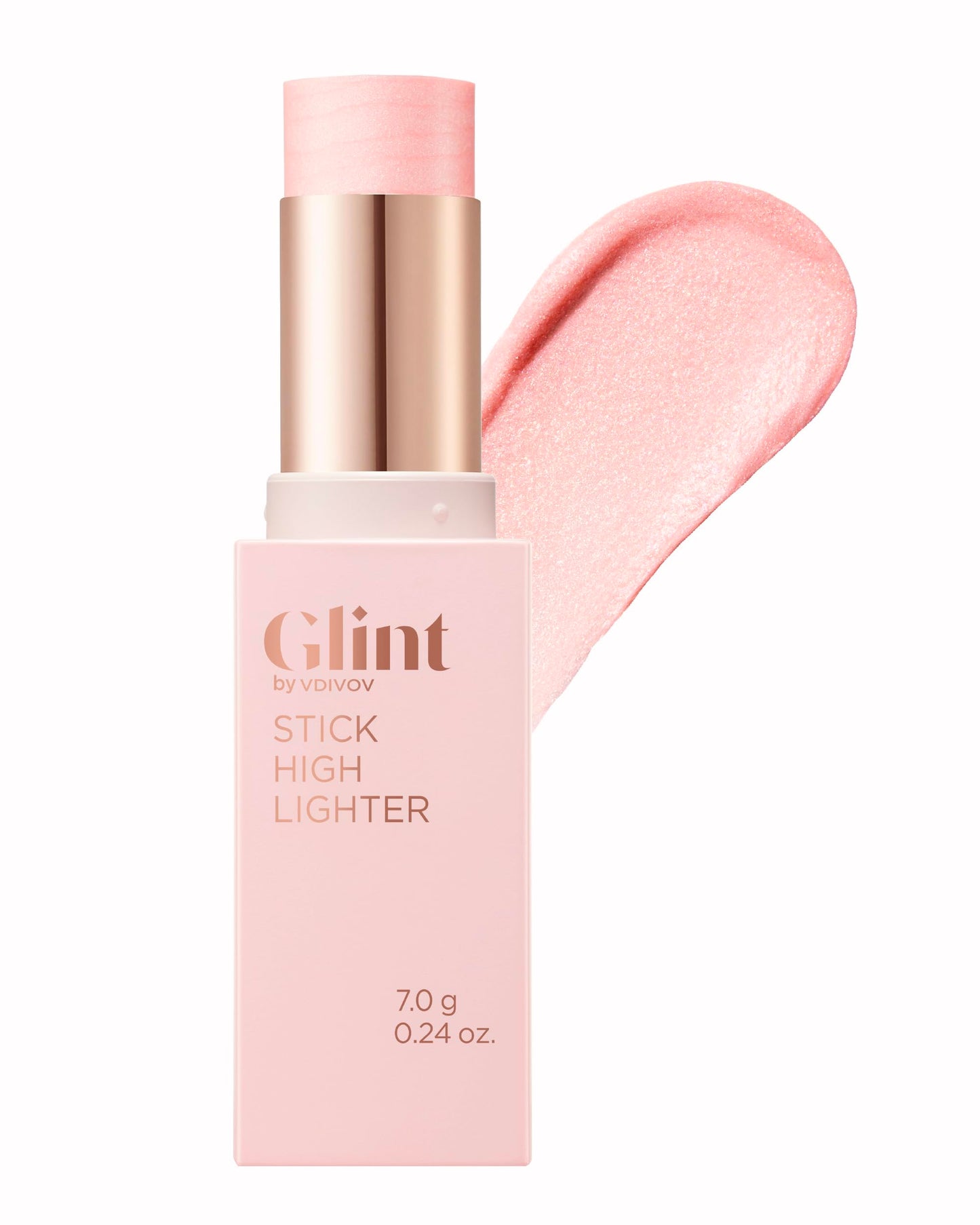 Glint Stick Highlighter (Dewy Moon, 0.24oz) - Multi-Use Illuminator Stick by LG Beauty. Creamy & Blendable Color.