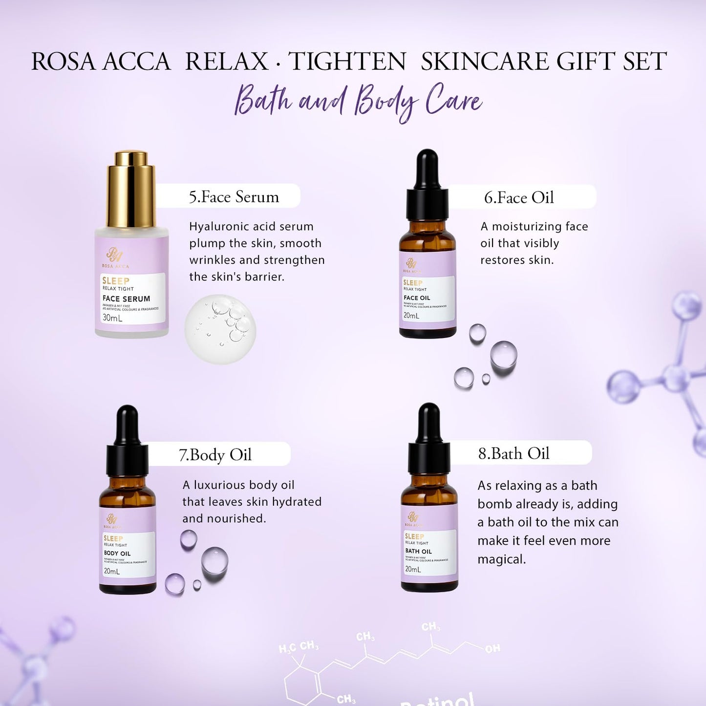 Gifts for Women, Birthday Gift for Women, 23 Pcs Lavender Facial Skin Care Set, Bath and Body Gifts Basket for Wife & Mom, Home Spa & Self-Care Kit, Present, Christmas, Bridal Shower, Anniversary