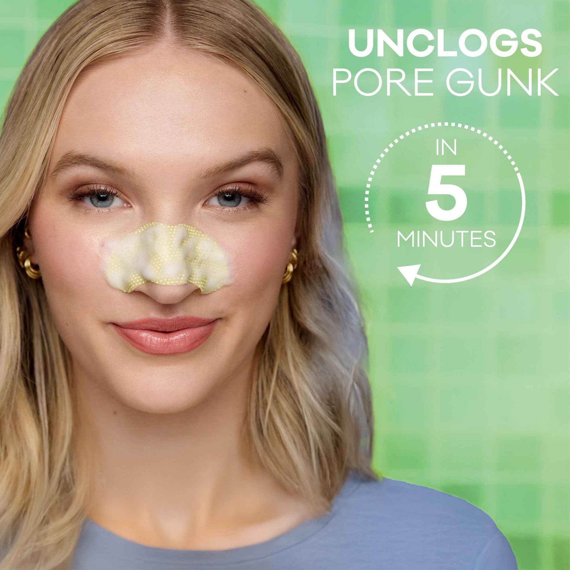 Bioré Pore Refining Bubbling Nose Mask, Glycolic Acid and Hyaluronic Acid Exfoliant for Face, Pore Cleansing Mask, 8 Ct