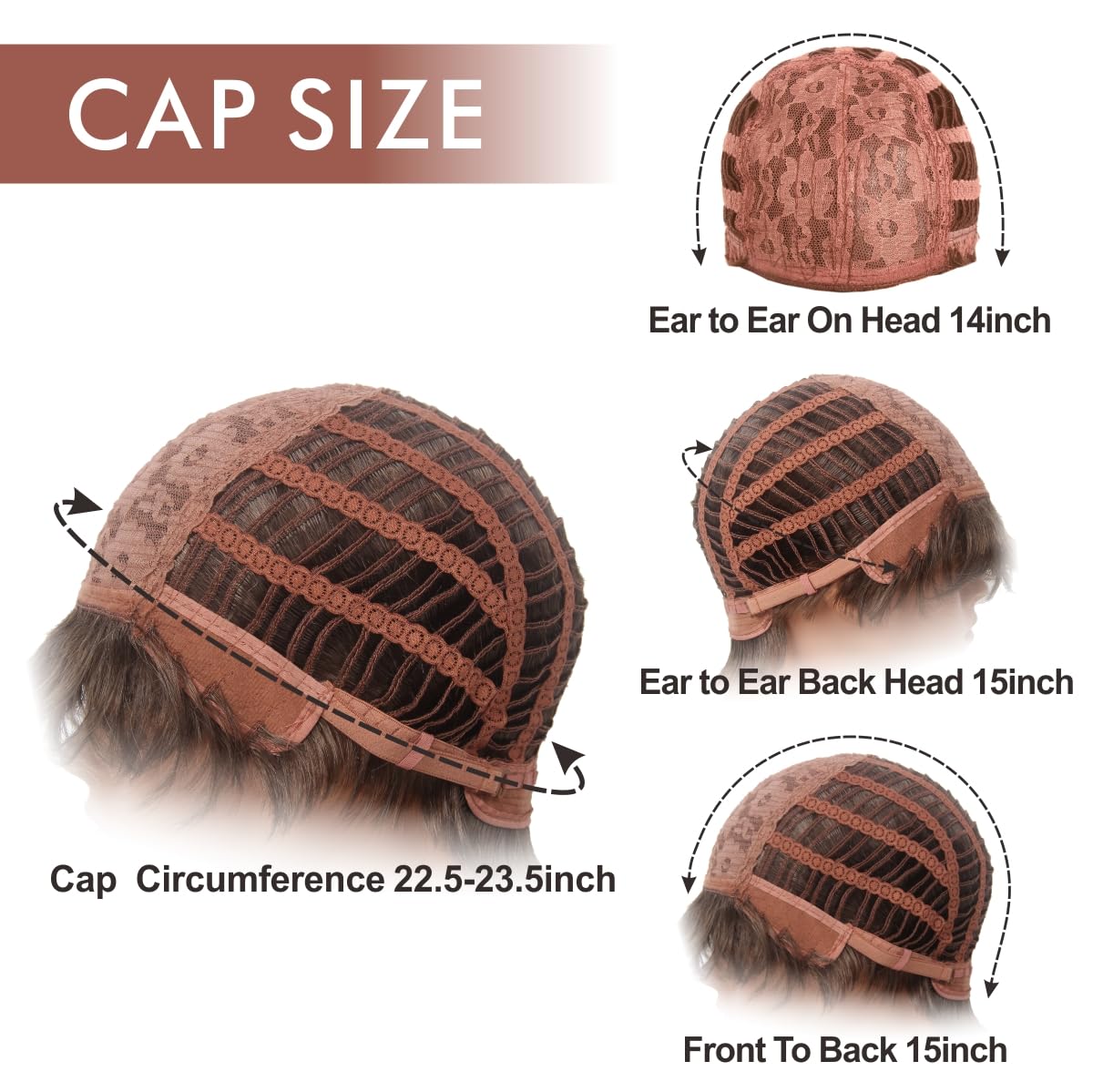 STfantasy 20S Finger Wave Wig Flapper Curly Synthetic Hair for Women 1920s Cosplay Costume Halloween Party Daily Everyday Wear (Black+Red)