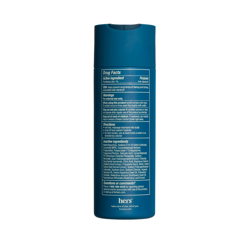 hers Clear Slate Anti Dandruff Shampoo, 2 Pack - Pyrithione Zinc 1% Shampoo with Biotin - For Dry, Itchy Scalp - Paraben Free and Sulfate Free - Botanical Garden - 2 x 6.4 fl oz