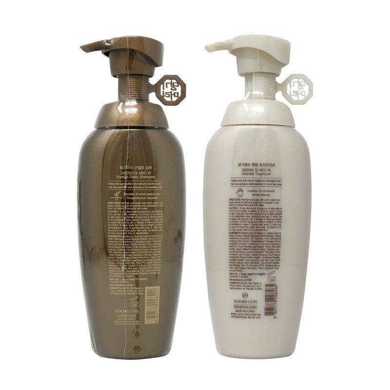 Daeng Gi Meo Ri- Hair Loss Care Daisy Shampoo for Sensitive Scalp + Treatment for All Hair Types, 13.5 FL. OZ. Each