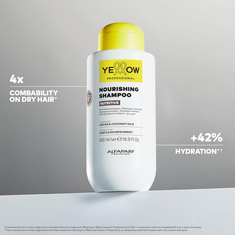 **ALFAPARF MILANO Nourishing Shampoo for Dry Hair - Argan & Coconut Oil Formula | Gentle Cleansing**