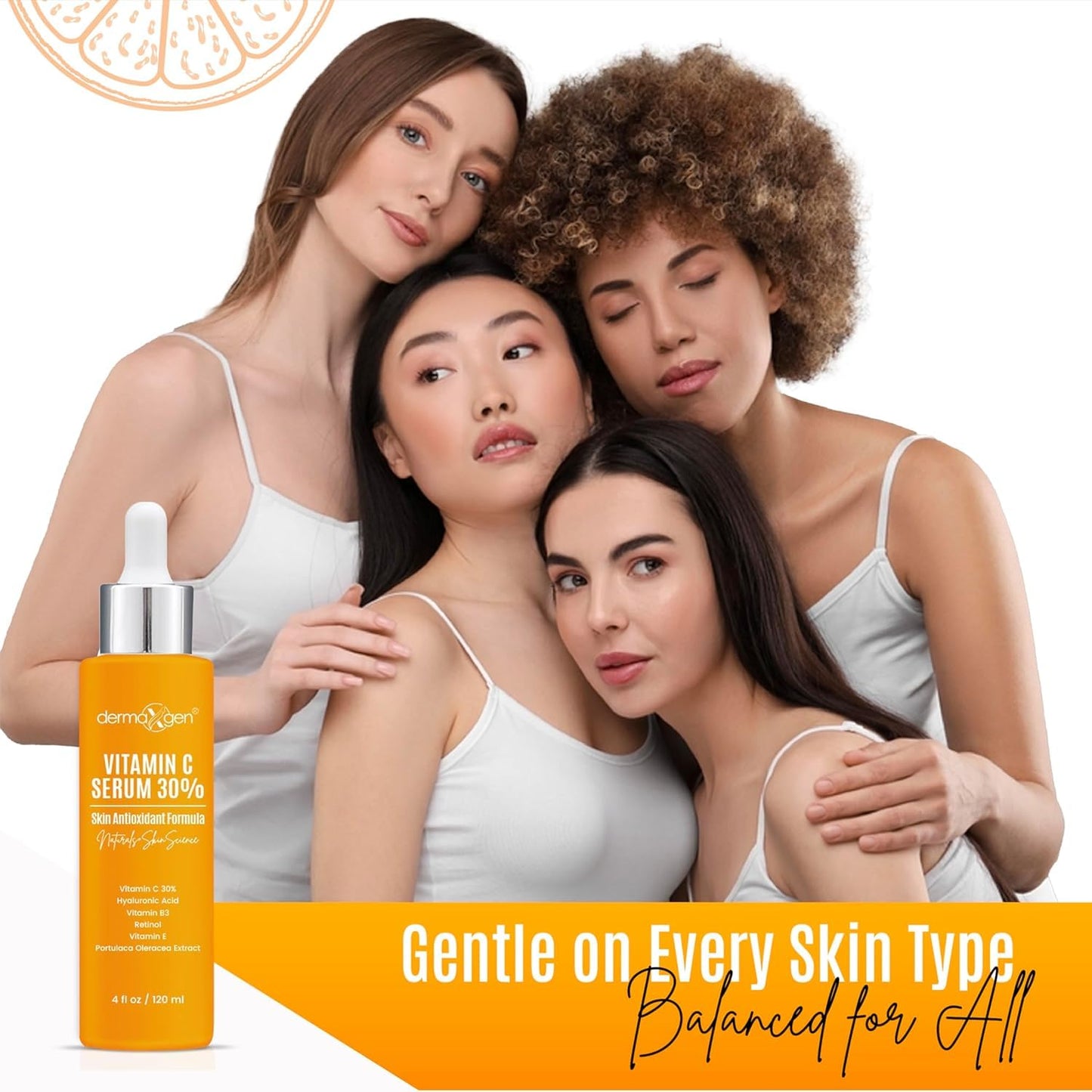 Vitamin C Serum for Face - Organic Anti-Aging Moisturizer with Hyaluronic Acid & Vitamin E | 4 FL OZ
