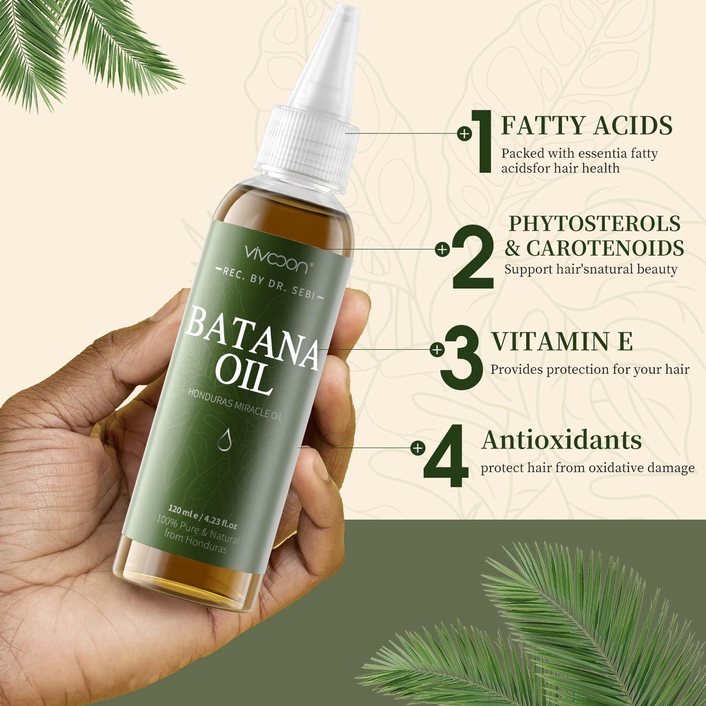 Vivccon Batana Oil Kit for Hair Growth, Pack of 2, Enhance Hair & Skin Radiance Wellness for Men & Women