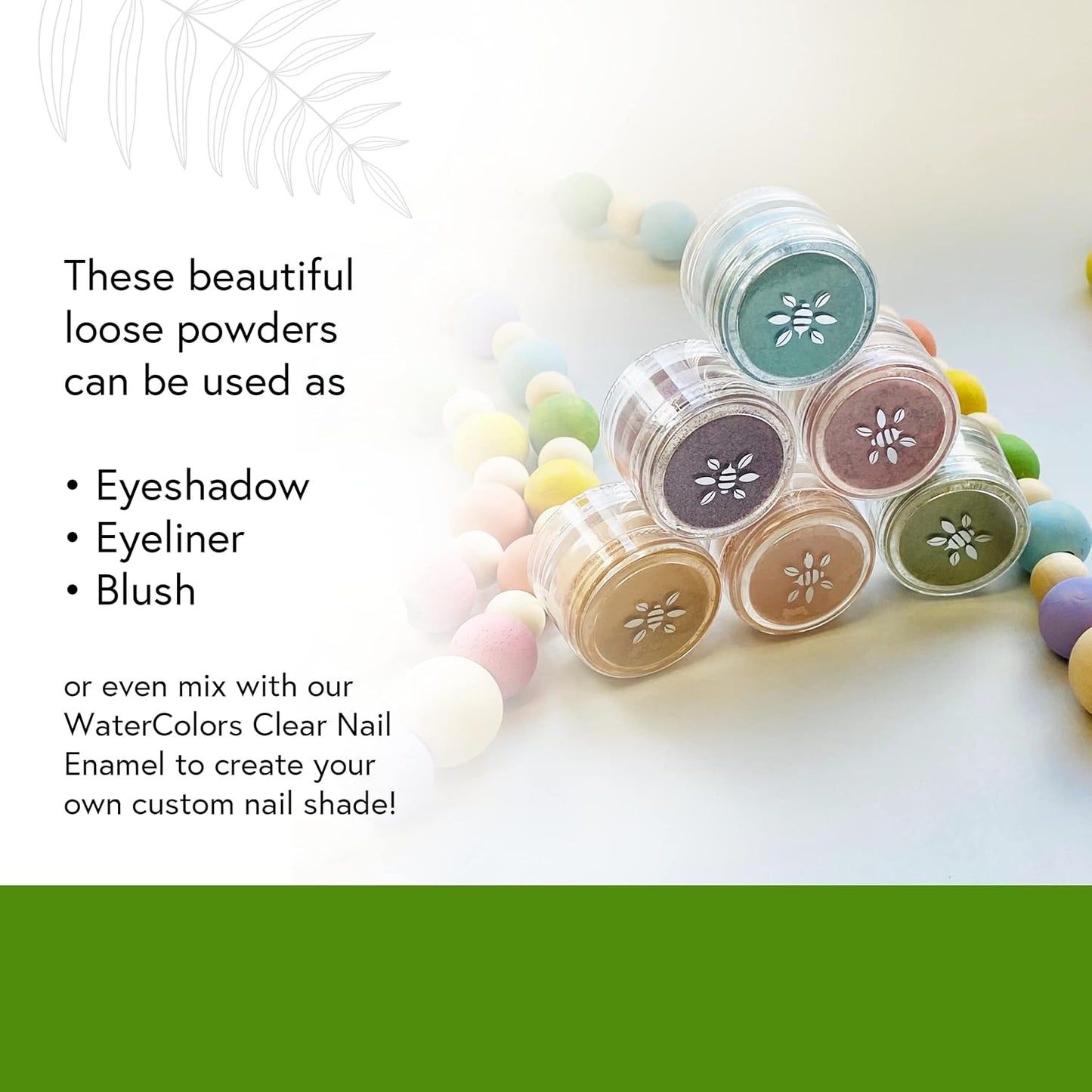 Honeybee Gardens Clean Mineral Eye Shadow - Satin Sheets, Pale Sparkly Peach With Gold Highlights | 2g