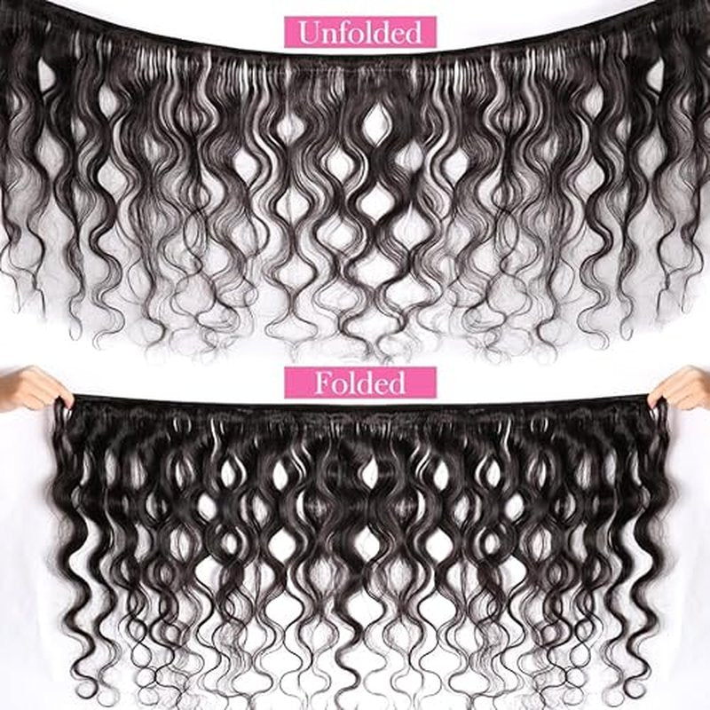 Perismoda Body Wave Human Hair Bundles 15A Raw Human Hair Bundles 100% Unprocessed Brazilian Virgin Human Hair Extensions 30 Inch Quick Weave Hair Extensions Natural Color