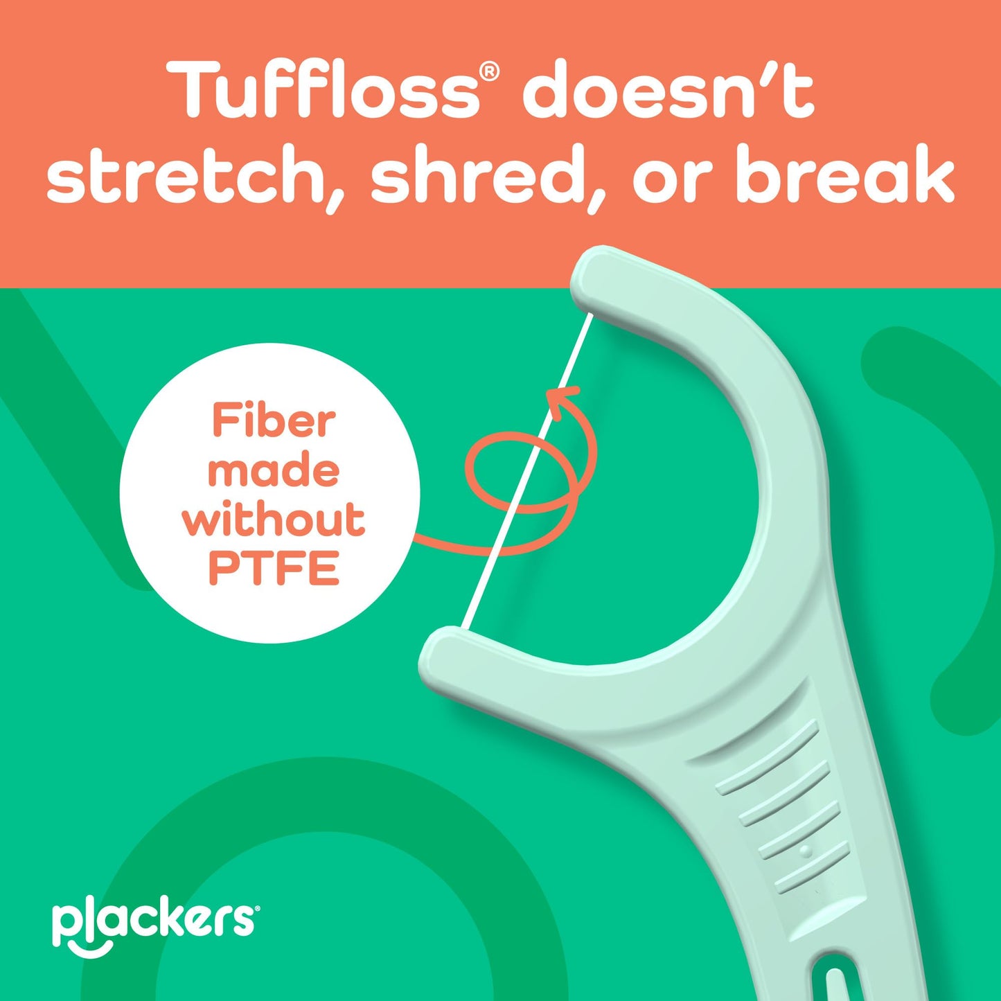 Plackers® Micro Line® Floss Picks - Intense Mint, Floss Fiber Made Without PTFE, 500 Count