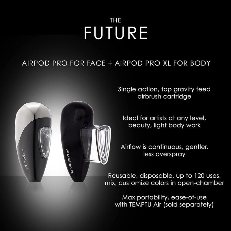 TEMPTU Airpod Pro Makeup Cartridge - Reusable & Refillable for Custom Blending | Professional Airbrush Accessory