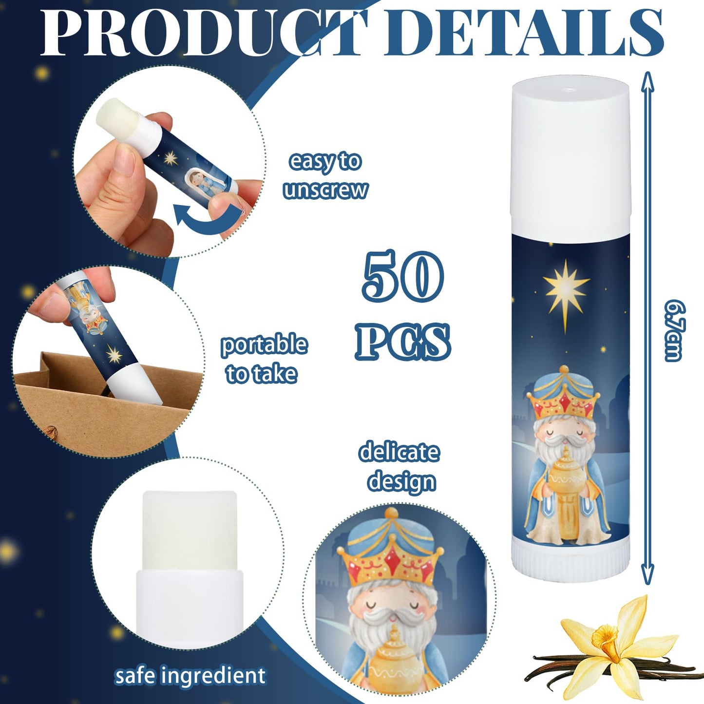 Siifert 50 Pack Christmas Lip Balms Bulk Holiday Xmas Party Gifts Christmas Stocking Stuffers Small Thank You Employee Appreciation Gifts for Women Men Coworkers Staff Homeless (Cute Animal)