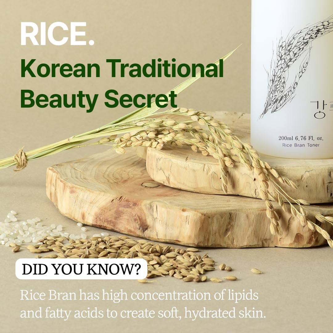 House of Dohwa Gentle Rice Bran Toner Korean for Face (Tone, Rejuvenate & Moisturize) - Hydrating Vegan with Hyaluronic Acid - Rice Bran Extract (6.76 Fl oz)