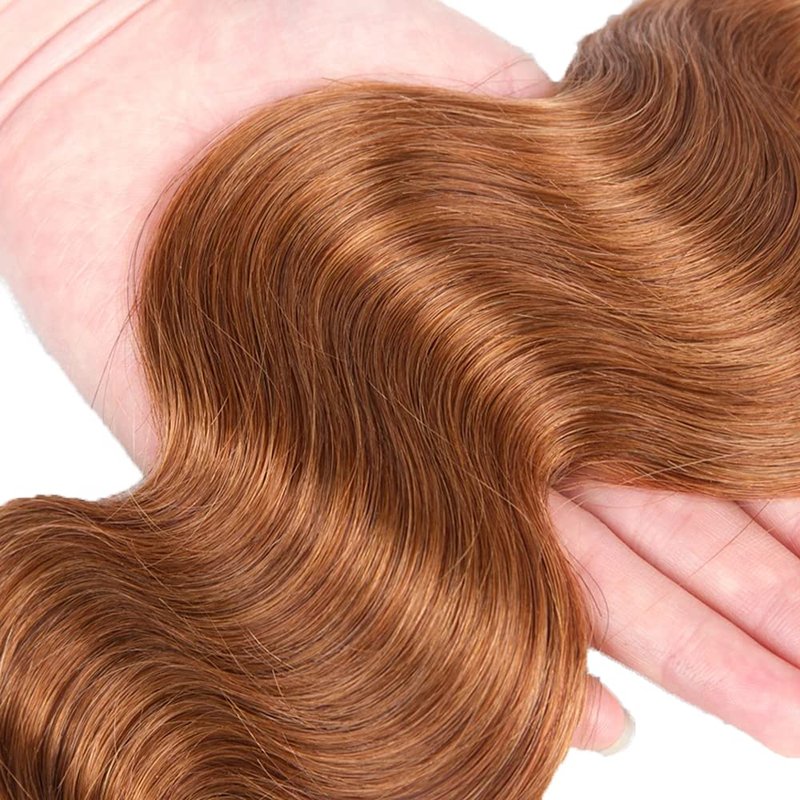 28 inch light brown bundles human hair Color #30 Body Wave 1 BundlesAuokMar 8A Peruvian Virgin Remy Hair #30 Brown Bundle