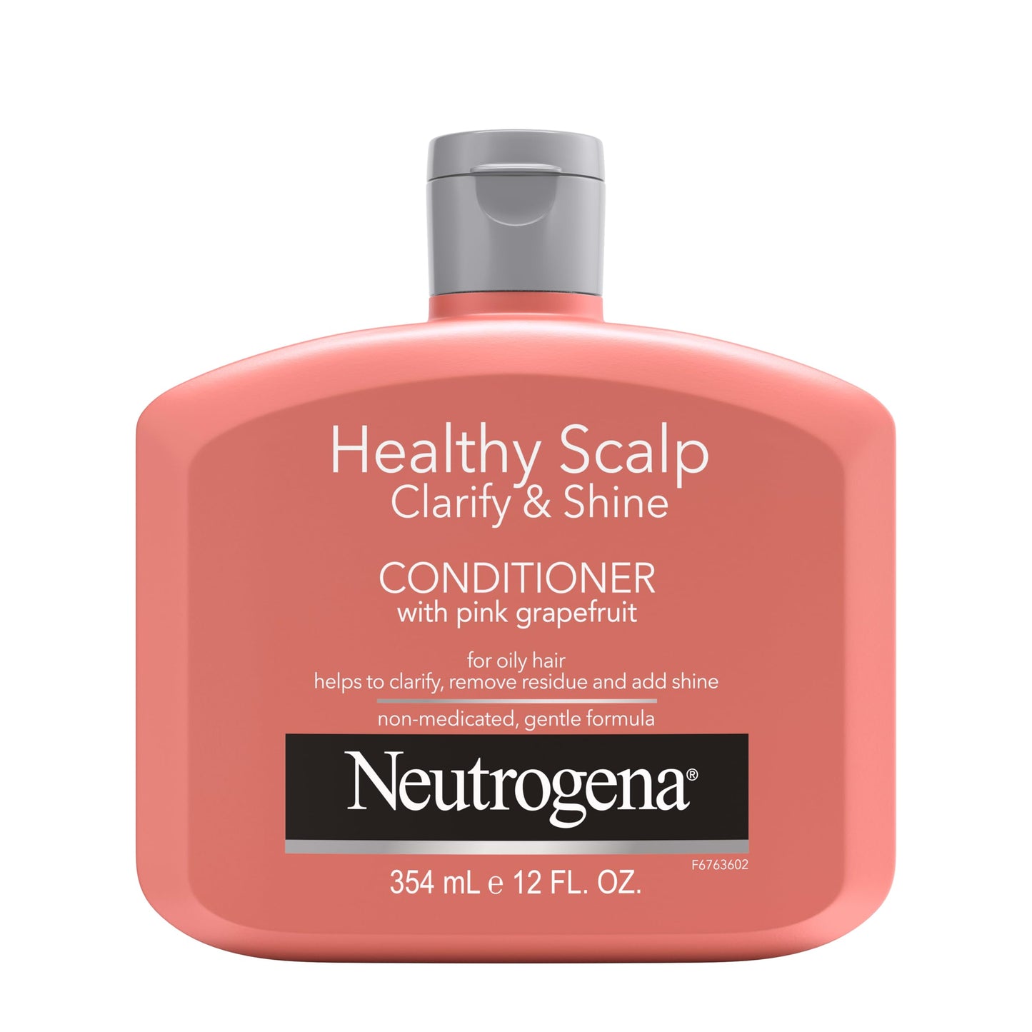 Neutrogena Exfoliating Healthy Scalp Clarify & Shine Conditioner for Oily Hair and Scalp, Anti-Residue Conditioner with Pink Grapefruit, Paraben & Phthalate-Free, Color-Safe, 12 Fl Oz