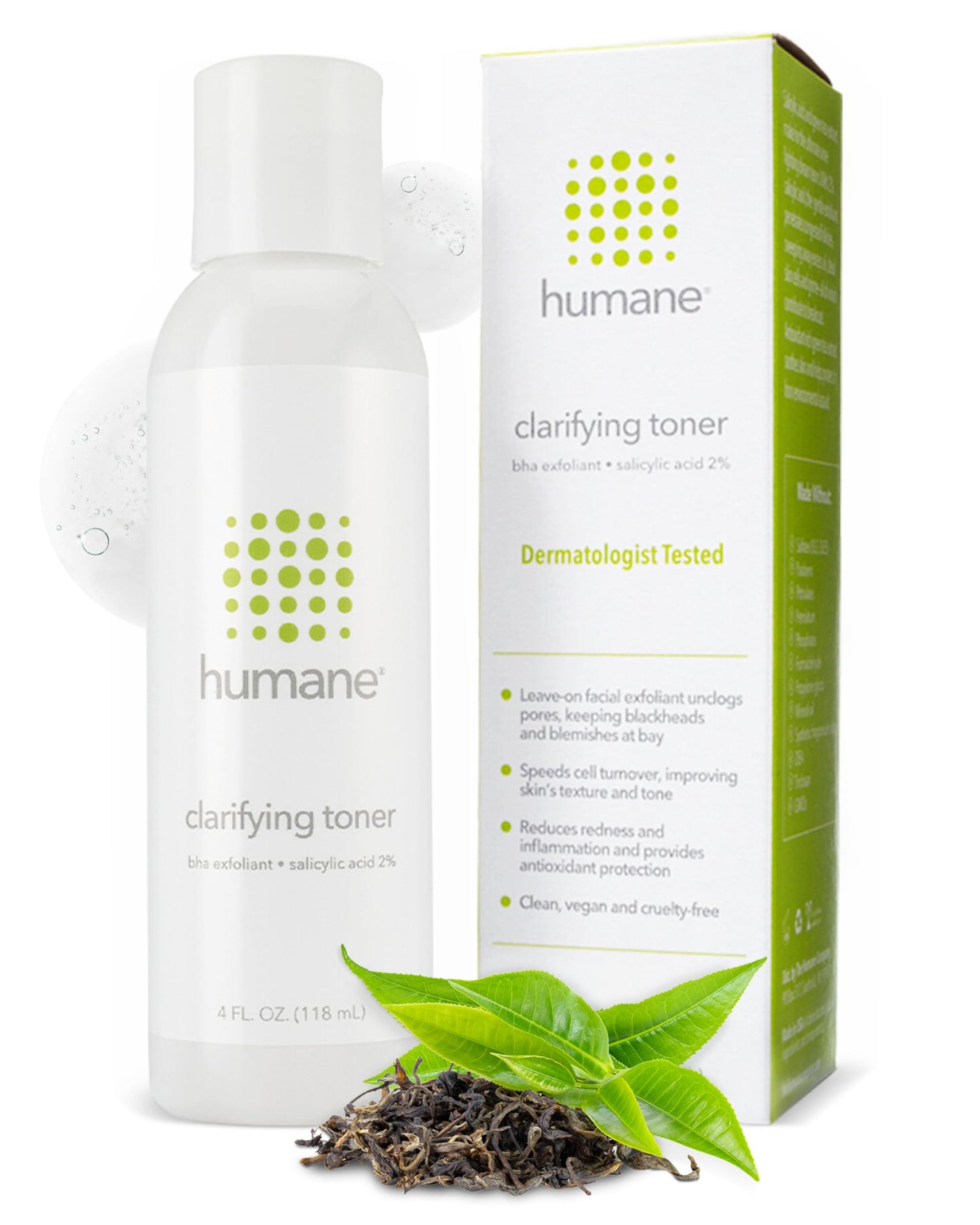 Humane Clarifying Toner for Face - 2% BHA Liquid Salicylic Acid