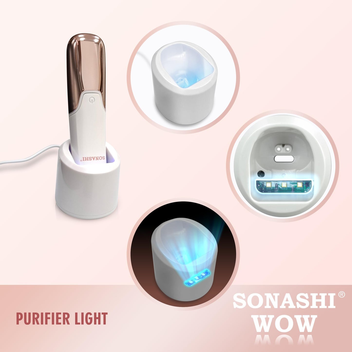 SONASHI WOW Electric Body Hair Trimmer - Groin Trimmer for Men - Bikini Trimmer Women - Wet/Dry Shaver Groomer, Rechargeable, Waterproof, Painless Hair Removal (White)