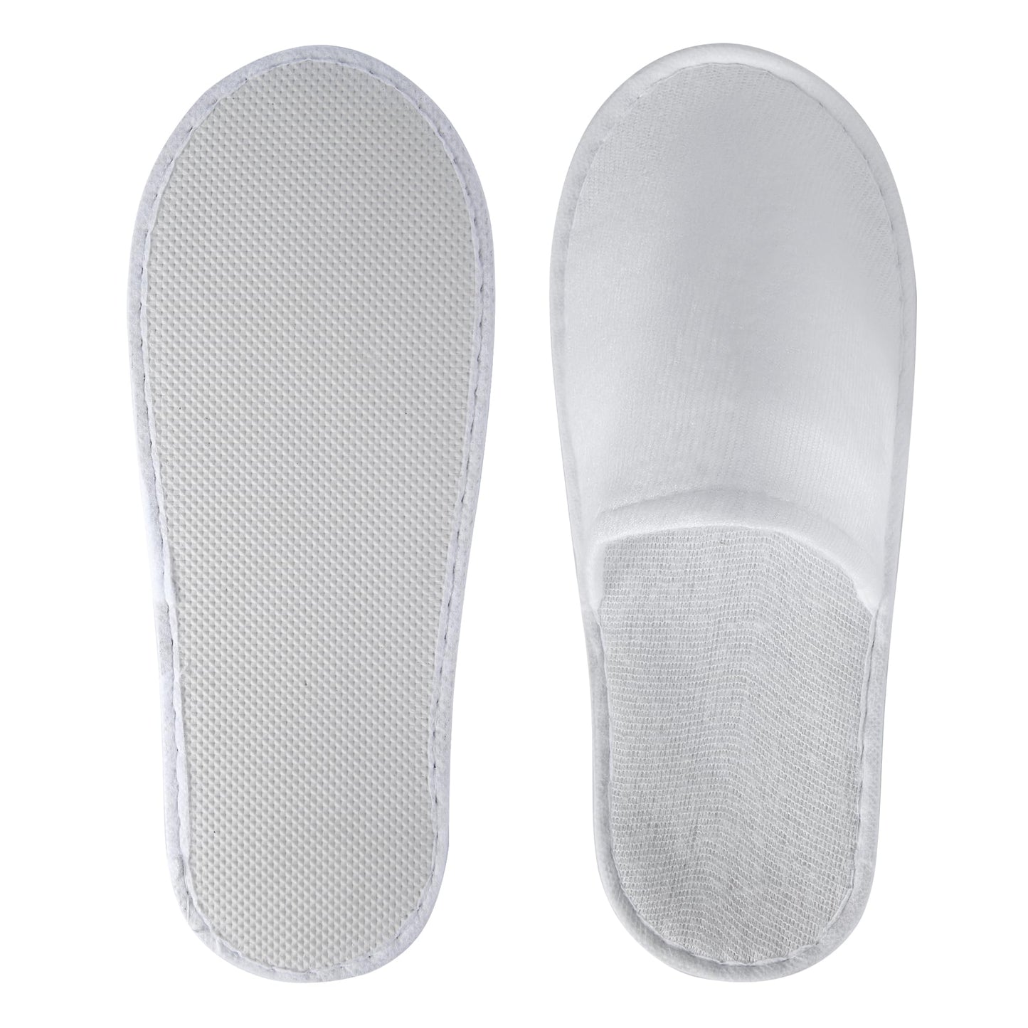 UrbanRoots 28 Pairs Disposable Slippers For Guests,Bulk Slippers For Hotel,Spa,Travel,Shoeless Home,Spa Slippers With Pouch,Non-Slip(White) house slippers for guests
