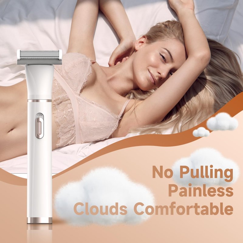 Electric Razors for Women, 4 in 1 Cordless Portable Rechargeable Womens Electric Shaver for Legs Face Eyebrow Nose Pubic Hair Bikini Trimmer, Painless Body Hair Remover By Gurelax