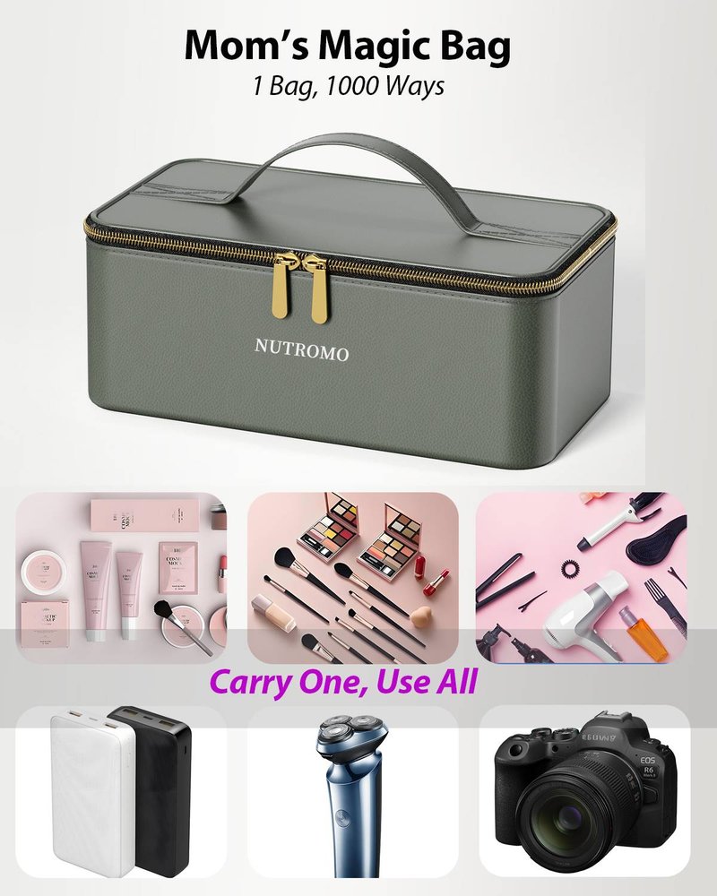 Hair Dryer with Carry Case, 160000 RPM Professional High-Speed Ionic Blow Dryer 200 Millions Negative Ionic&3 Speeds&3 Temps& Low Noise, Hairdryer with diffuser for Faster Drying, No Heat Damage, Gray
