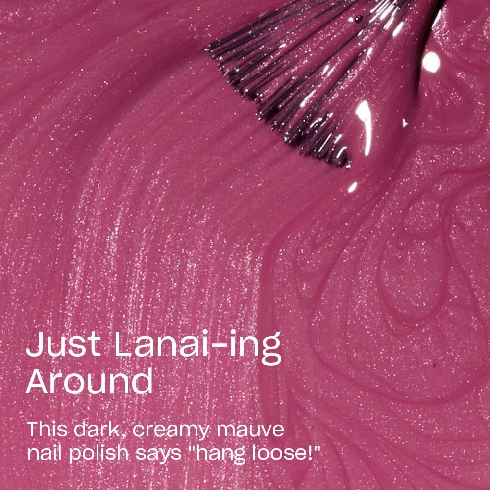 OPI Nail Lacquer Just Lanai-ing Around | Opaque Dark Purple Crème Chip Resistant Nail Polish | Fast Drying, Streak Free