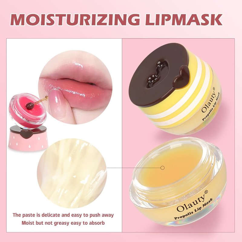 Bee Lip Balm Set - 9 PCS Honey Pot Moisturizing Lip Mask | Perfect Gift for Mother's Day, Birthdays & Teachers