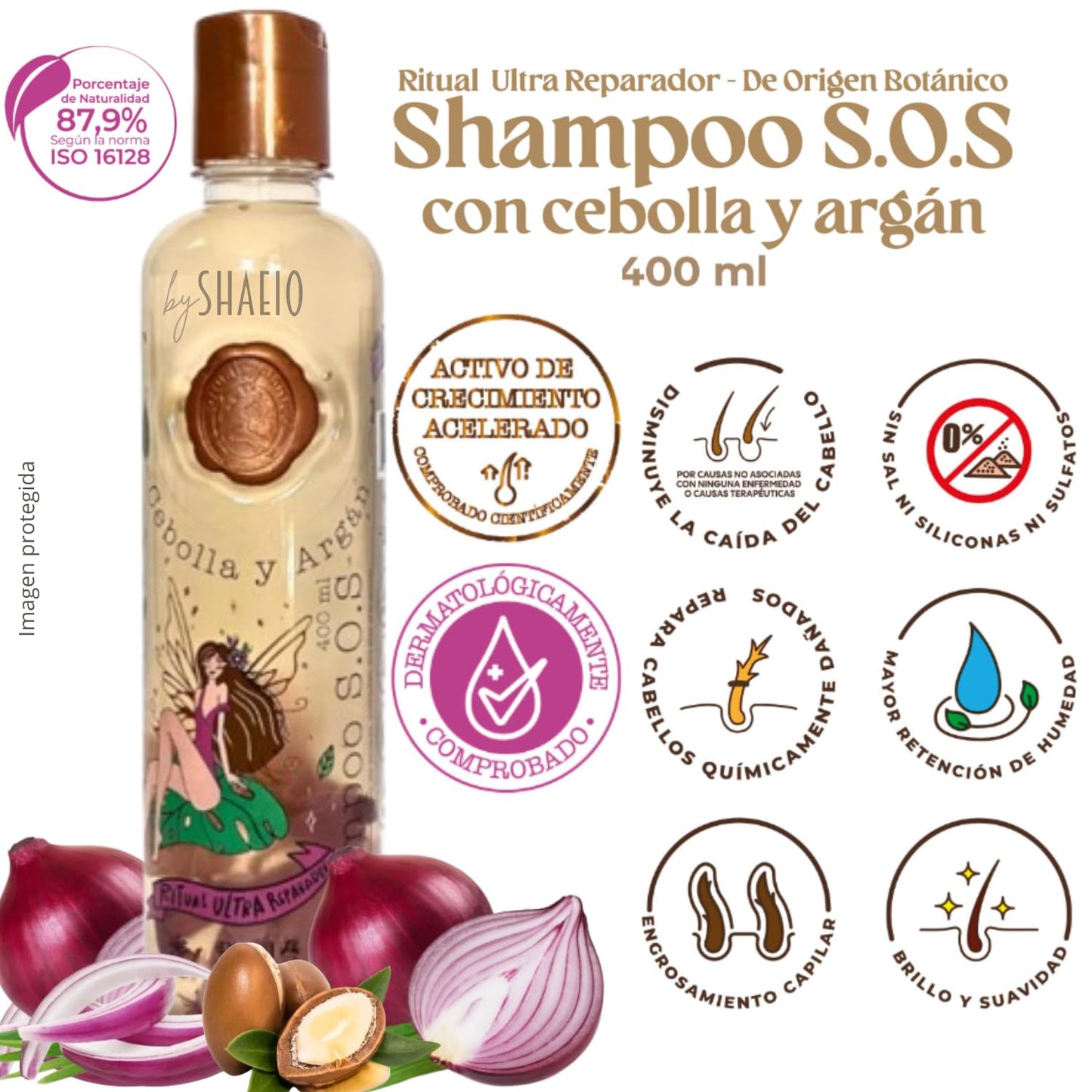 Onion Shampoo for Hair Growth | Ultra-Repairing Argan & Onion Formula - 400ML